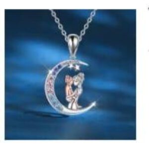 Warm fashionable new creative mother son necklace