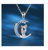 Warm fashionable new creative mother son necklace