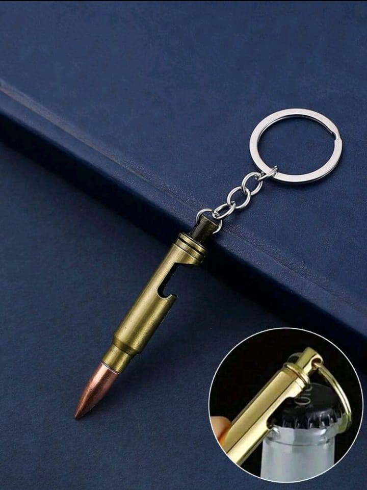 Fashion Wholesale Key Ring Shot Shape Pendant Gift Drinking Bottle Opener Retro Alloy Keychain Beer Bullet Openers