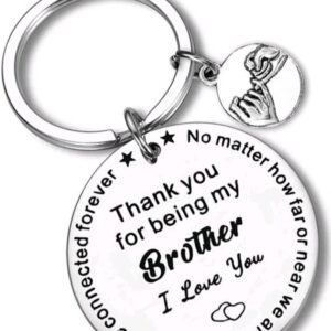 Stainless Steel Keychain – Engravable Brother/Sister Gift with Heartfelt Message