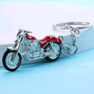 Funky Motorcycle Keychain – Zinc Alloy, Casual Style for Car Keys & Purses