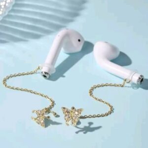 2pcs For Apple Wireless Earphones Anti-lost Chain Flash Butterfly