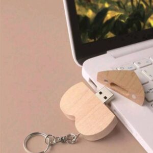 Customized wooden Heart USB3.0 Flash Drive Pendrive