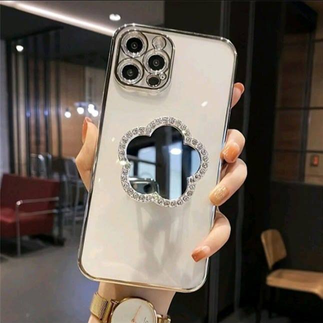 Fashionable Plum Blossom Mirror Mobile Phone Holder