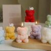 Valentine’s Day Gifts Flower Rose Bear Scented Candle Love Teddy 3D Rose Bear Rose Candles