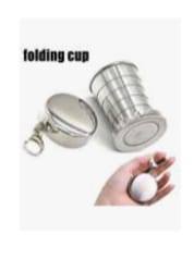 Stainless Steel Camping Folding Cup Portable travel Mug