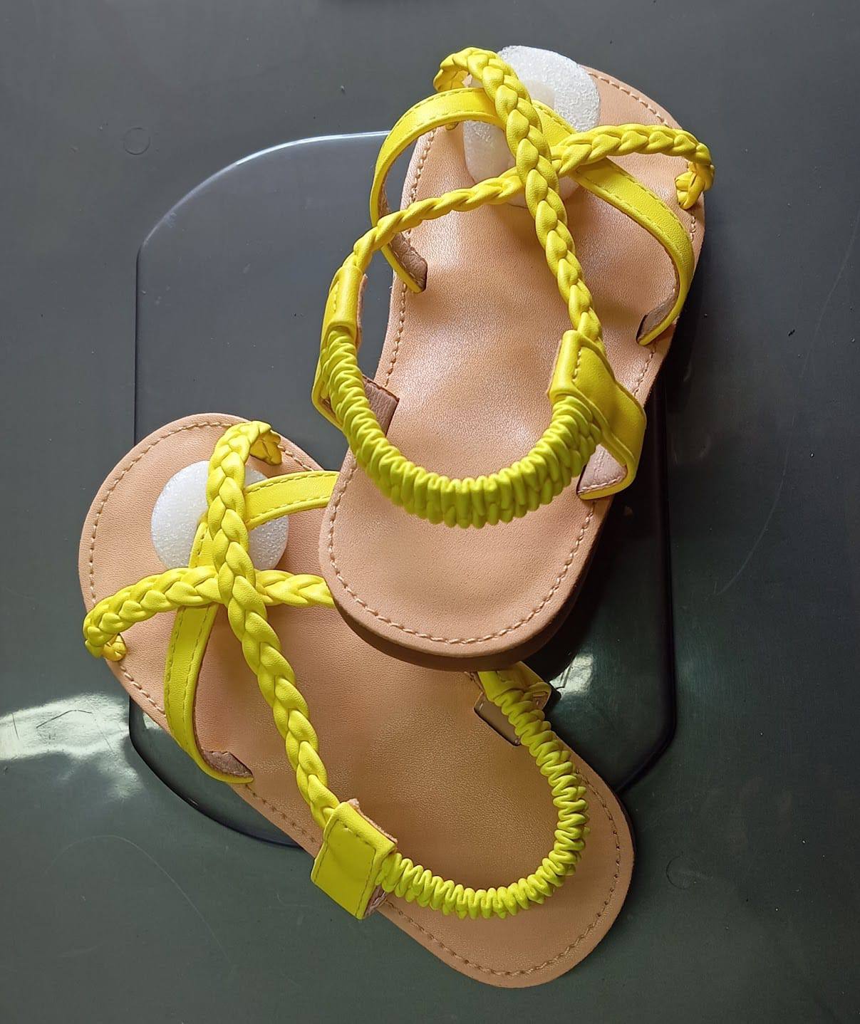 Girls Braided Detail Thong Sandals