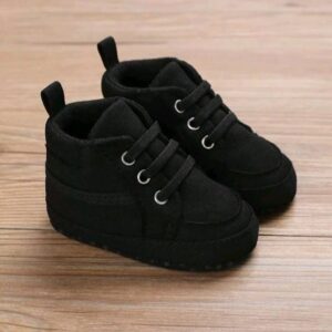 Soft Canvas Baby Sneakers – Vintage-Inspired Solid Color First Walkers with Adjustable Straps