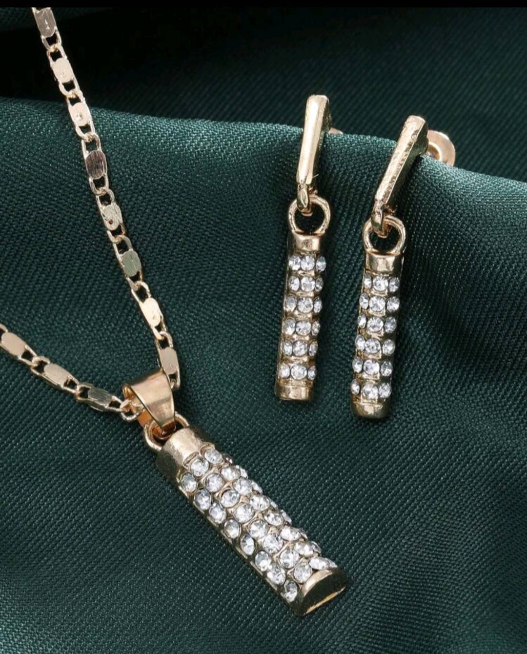 Luxury Fashion Jewelry Set for Women Sparkly Rhinestone Crystal Zircon Collar Necklace Earrings Sets