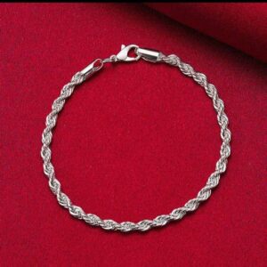 Fashion Silver Plated Bracelets Flash Twisted Hand Chain