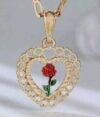 Rose Heart Necklace