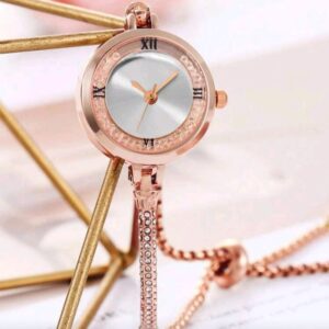Women’s Luxury Quartz Watch High Sense Stainless Steel Chain Simple Fashionable Small Disc Design Glass Hangzhou Light Alloy