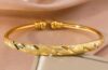 Golden Twill Matte Bracelet for Women with Opening
