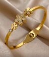 Greatera Zircon Flower Bracelet For Women