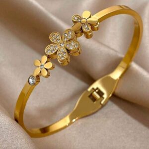Greatera Zircon Flower Bracelet For Women