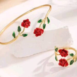 Fashionable And Elegant Rose Flower Jewelry Set for Women
