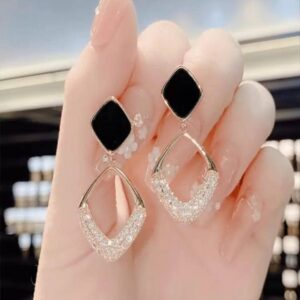 Stud Earrings Enamel African Crystal Diamonds Alloy Statement Vintage Earring