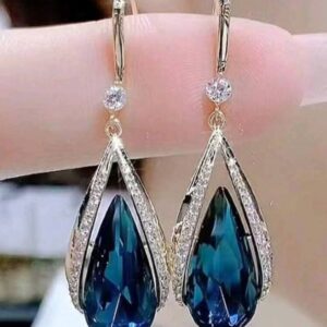 Korean Fashion Zircon Water Drop Earrings