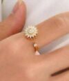 Sunflower Fidget Ring for Women