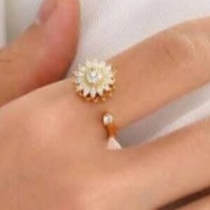 Sunflower Fidget Ring for Women