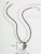 1 Set Stainless Steel Fingerprint Heart Couple Necklace, Black And White