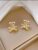 18K Gold Plated Waterproof Teddy Bear Jewelry Earrings
