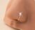 1pc U-Shape Non-Piercing Nose Ring – Simplistic Hip Hop Style Inlaid Cubic Zirconia Fake nose Clip Jewelry