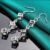 Sterling Silver Earrings fashion Jewelry elegant Woman crystal lattice drop long earrings