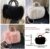 Winter Fashion Women Plush Shoulder Bag Girl Pretty Cute Faux Fur Handbag Tote Woven Handle Crossbody Messenger Bag