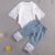 Baby Girl Fall Outfits Lace Onesie Romper Long Sleeve Top and Jeans Winter Clothes