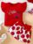 2pcs Baby Girls’ Daily Cute Comfortable Outfit, Includes Cap Sleeve Ladybug Pattern Top And Elastic Waistband Bloomers With Bowknot