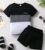 2pcs Young Boy Summer Color Block Round Neck Short Sleeve T-Shirt And Shorts Set