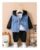 2pcs/Set Baby Boy Color Block Hooded Shirt And Solid Color Pants Set