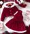 Baby Girls Hooded Long Sleeve Shirt And Sleeveless Christmas Dress 2pcs Clothes Set