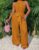High Neck Side Slit Pockets Wide Leg Jumpsuit
