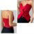 Fashion Bow Transparent Strap Red Zipper Design Tank Top