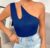 Women’s Strapless Asymmetric Cutout Top
