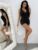Women’s Casual Rompers Plunging Neck Sleeveless Unitard Romper Short Jumpsuit