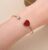 1pc/set Valentine’s Day Gift Red Love Heart Inlaid Heart Plastic Rhinestone Adjustable Women’s Open Bracelet