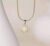 Faux Pearl Shell Shaped Pendant Gold-Plated With Cubic Zirconia Inlaid Jewelry Titanium Steel Gold-Plated Snake Chain Women Necklace