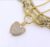 Luxury Crystal Heart Necklace for Women Copper Gold Plated Short Necklaces