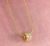 18K Golden-Plated Zirconia Round Ring Necklace