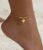 Gold-plated stainless steel anklet with a heart pendant (Diwali pieces)
