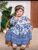 Little Girl’s Floral Cotton Skirt Dress with Elastic Cuff Sleeves (Diwali pieces)