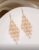 Long crystal earrings with fringe design