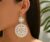 Exaggerated European And American Metal Hollow Flower Pendant Earrings
