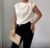Elegant Solid Color Satin Shirt, Women’s Summer Lightweight Sophisticated Twist Lapel Blouse