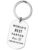 Stainless Steel Keychain – “World’s Best Father” with “I MEAN FATHER” – Heavy-Duty Carabiner Clip