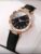 1pc Women’s Elegant Minimalist Modern Square Watch with Black & Rose Golden Face, White Hands & Clear Bezel