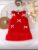Girls’ Winter Clothing: Dress with Bow and Lace Hem, Cute Sweet Outfit Set for Toddlers